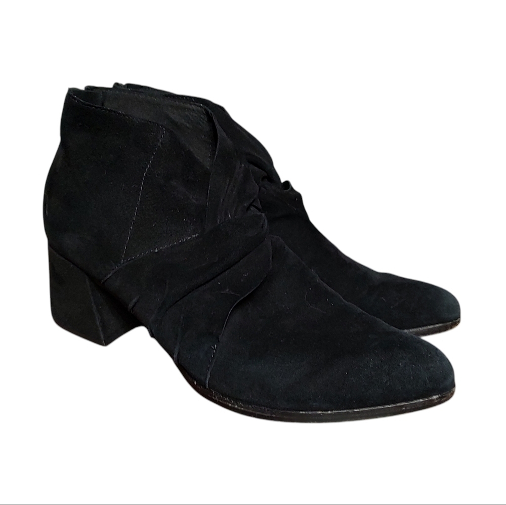 Eileen Fisher Black Suede Ankle Boots